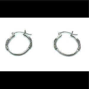 Sterling Silver Hoop Earrings Filigree Style